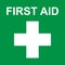 First aid sign, health cross medical symbol, medicine emergency illustration icon, safety design