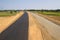 First asphalt layer in the construction of a highway