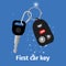 First car key illustration