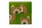 The first children`s cubes puzzle in the form of animals, puzzle for young children