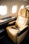 First class business luxury seats for vacations or corporate airplane travel AI generated