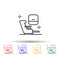 First class chair, airport multi color style icon. Simple thin line, outline vector of Airport icons for ui and ux, website or