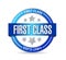 First class seal stamp illustration design