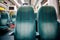 First class seats of train