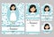 First communion card, bookmark, label and sticker set for girl