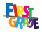 First Grade logo with pencil