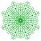 The first green mandala for meditation