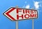 First home fist time buyers red sing isolated - 3d rendering