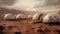 first human colony on Mars, neural network generated image