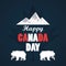 First july canada day celebration poster with mountains