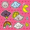 First kawaii set of weather icons.