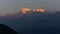 First light hitting Annapurna South and Hiunchuli as viewed from Sarangkot, Nepal