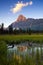 First light on Mount Chephren, Banff, National Park, Alberta, Ca