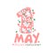 First May, International labor day logo template original design.