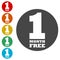 First month free sign icon, One month free