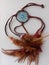 First  nations dreamcatcher made by a first nations person in Canada on a white background