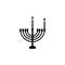 first night of Chanukah icon. Element of hanukkah icon for mobile concept and web apps. Detailed first night of Chanukah icon can