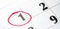 The first number in the calendar is circled in red in macro. Calendar for plans, notes, meetings. Business calendar