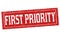 First priority sign or stamp