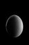 First Quarter Moon Phase show by Egg in night with shadow Planet