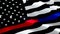 First Responder waving flag. National 3d Emergency medical responder flag waving. Sign of First Responder seamless loop animation.