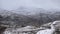 First snow in autumn on Sognefjellet mountain pass in Norway