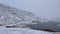 First snow on Sognefjellet mountain pass road in Norway