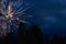 firworks in a dark sky to celebrate