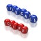 Fiscal cliff represented with red and blue dice