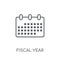 Fiscal year linear icon. Modern outline Fiscal year logo concept