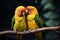 Fischers lovebirds portrait depicts its vibrant, captivating personality
