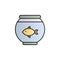Fish, aquarium color gradient vector icon