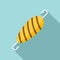 Fish bait leisure icon, flat style