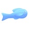 Fish bath toys icon, cartoon style