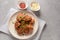 Fish in batter. Homemade Battered Fish Fry on the plate