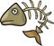 Fish bone clip art cartoon illustration