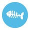 fish bone, fish skeleton. color icon