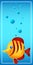 Fish Bookmark concept magazine, book, poster, abstract, element. vector illustration