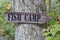 Fish camp sign
