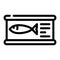 fish canned food line icon vector illustration