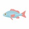 Fish carp icon, cartoon style