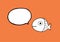 Fish cartoon with empty bubble