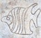 Fish carved on cement floor