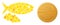 Fish Caviar Icon Mosaic of Golden Spots and Metal High Cholesterol Badge