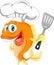 Fish chef cartoon