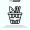 FISH AND CHIPS line icon, outline vector logo illustration