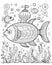 Fish coloring pages for small kids