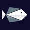 Fish crypto vector logo