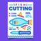 Fish Cutting Creative Advertising Poster Vector