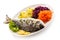 Fish dish - roasted dorada and vegetables